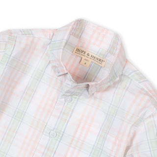 BOYS Chateau Plaid Organic Stretch Poplin Shirt