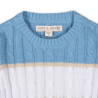 BOYS Bluebell Stripe Organic Crewneck Sweater
