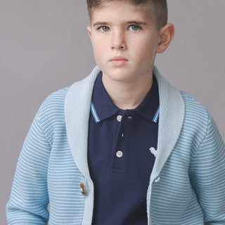 BOYS Bluebell Organic Shawl Collar Cardigan