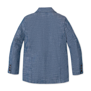 BOYS Chambray with Logo Lining Organic Chambray Suit Jacket
