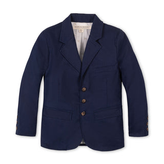 BOYS Navy Linen Linen Suit Jacket