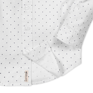 BOYS Delft Dot Seersucker Organic Seersucker Shirt