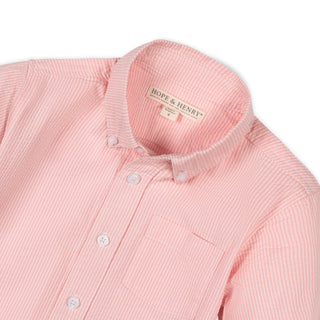 BOYS Tonal Rose Seersucker Organic Seersucker Shirt