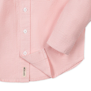BOYS Tonal Rose Seersucker Organic Seersucker Shirt