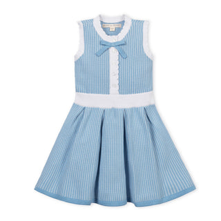 sweater dress girls Organic Button Front Tank Sweater Dress 8 / Bluebell