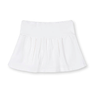 GIRLS White Organic French Terry Skort