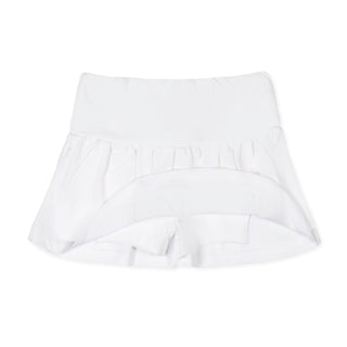 GIRLS White Organic French Terry Skort