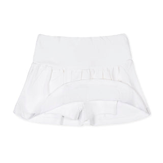 GIRLS White Organic French Terry Skort
