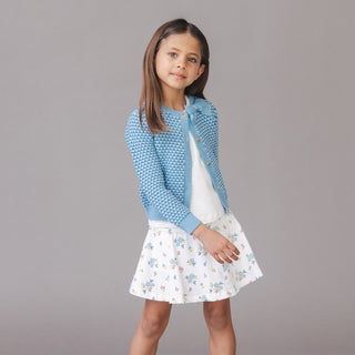GIRLS Sunlit Multi Floral Organic Printed Knit Skort