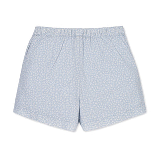 GIRLS Blue Chateau Ditsy Linen Pull-On Short