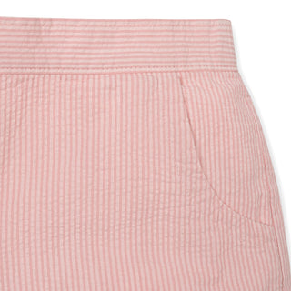 GIRLS Tonal Rose Seersucker Organic Seersucker Pull-On Short