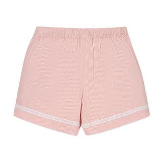 GIRLS Tonal Rose Seersucker Organic Seersucker Pull-On Short