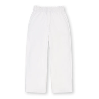 GIRLS White Linen Linen Paper Bag Tie-Waist Pant