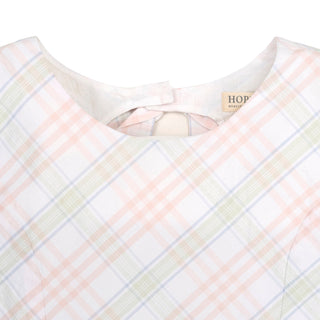GIRLS Chateau Plaid Organic Button Back Party Dress