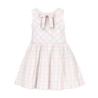 GIRLS Chateau Plaid Organic Button Back Party Dress