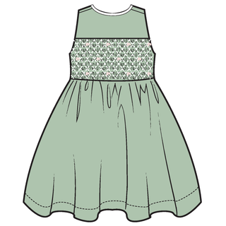 Organic Smocked Sleeveless Dress
