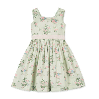 GIRLS Chateau Floral Organic Sleeveless Sateen Party Dress