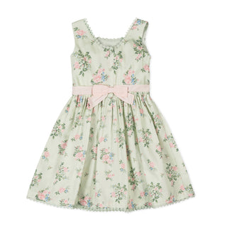 GIRLS Chateau Floral Organic Sleeveless Sateen Party Dress