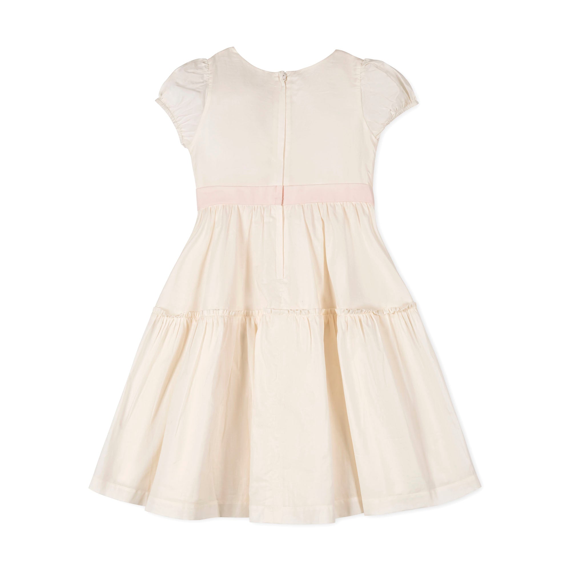 Organic Puff Sleeve Tiered Party Dress Hope & Henry Organic Puff Sleeve Tiered Party Dress Hope & Henry