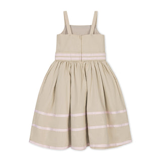GIRLS Sand Linen Linen Cami Rosette Dress