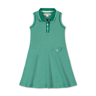 GIRLS Kelly Green Organic Pique Polo Dress