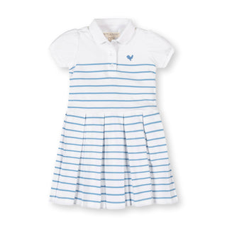 GIRLS Bluebell Stripe Organic Pique Polo Dress
