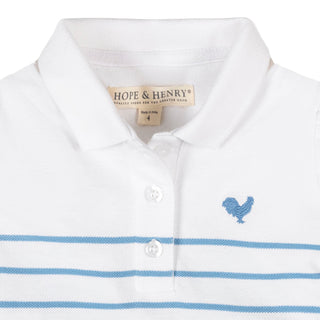 GIRLS Bluebell Stripe Organic Pique Polo Dress
