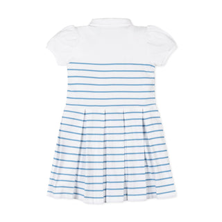 GIRLS Bluebell Stripe Organic Pique Polo Dress