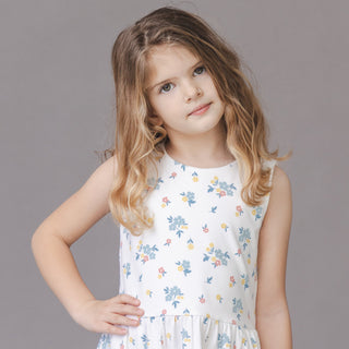 GIRLS Sunlit Multi Floral Organic Knit Tank Dress