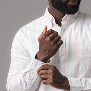 MENS Chateau Plaid Organic Stretch Poplin Shirt