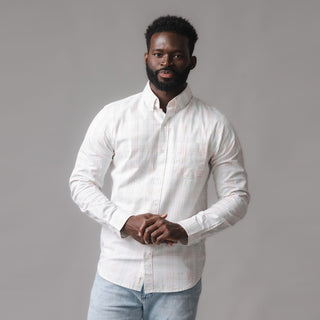 MENS Chateau Plaid Organic Stretch Poplin Shirt