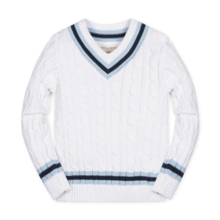 V-Neck Organic Cricket Sweater - Baby