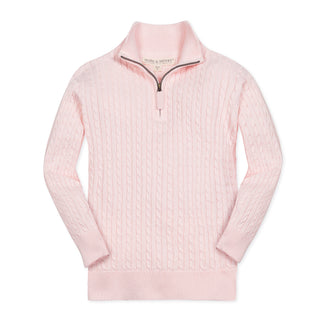 Organic Half Zip Cable Pullover Sweater