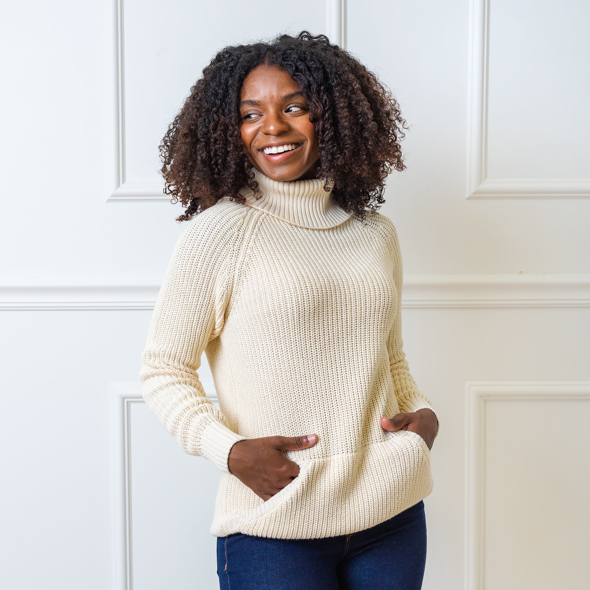 Turtleneck Raglan Kanga Sweater | Hope & Henry Women