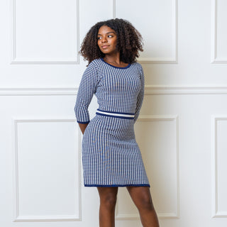Summer Women's New Custom Knit Sweater Short Sleeve O-neck Dresses