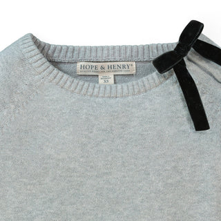 French Sweater with Velvet Bow - Hope & Henry Girl