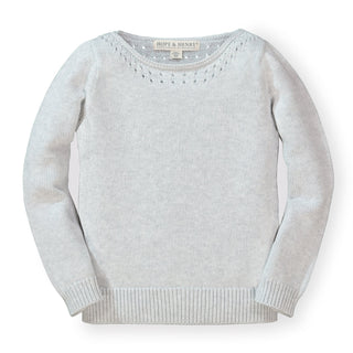 Pointelle Detail Sweater - Hope & Henry Girl