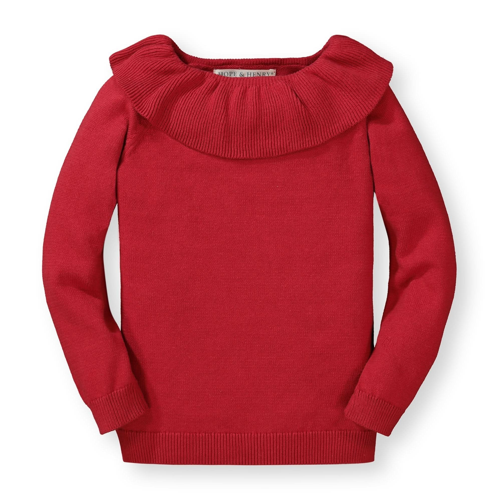 Sweater with clearance ruffle collar