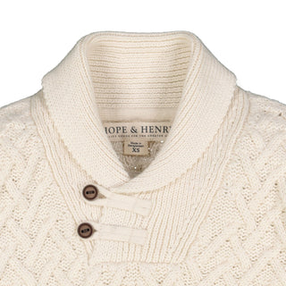 Shawl Collar Cable Sweater - Hope & Henry Boy