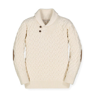 Shawl Collar Cable Sweater - Hope & Henry Boy