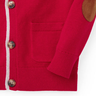 Tipped Cardigan with Elbow Patches - Hope & Henry Boy