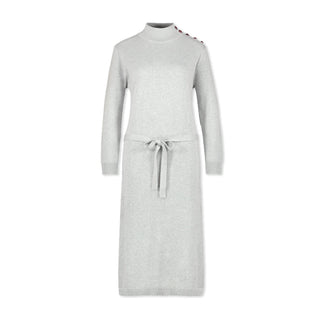 Mock Neck Sweater Dress with Button Detail - Hope & Henry Women