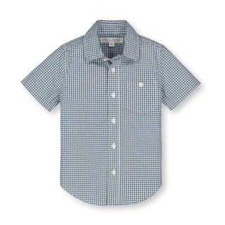 Stretch Poplin Short Sleeve Button Down Shirt - Hope & Henry Boy