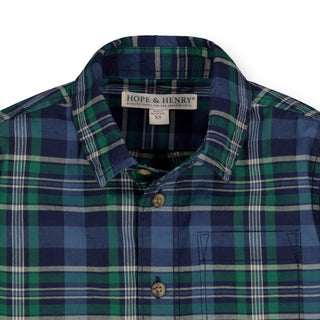 Stretch Poplin Button Down Shirt - Hope & Henry Boy