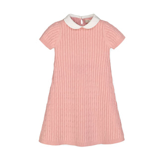 Short Sleeve Cable Dress with Collar - Hope & Henry Girl