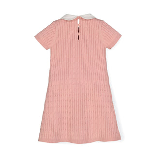 Short Sleeve Cable Dress with Collar - Hope & Henry Girl