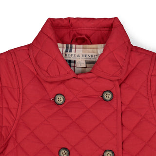 Double Breasted Quilted Riding Jacket - Hope & Henry Girl