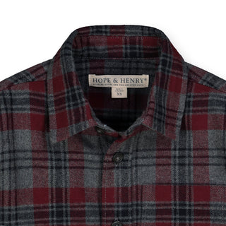 Brushed Flannel Button Down Shirt - Hope & Henry Boy