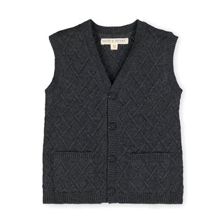 Button Front Sweater Vest - Hope & Henry Boy