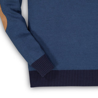 Contrast Sweater with Elbow Patches - Hope & Henry Men